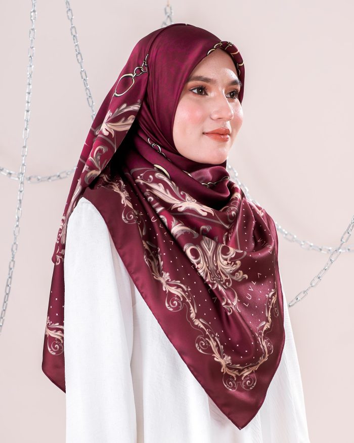 Tudung Bawal Satin Chainz - Byzantine - Image 5