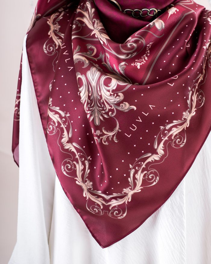 Tudung Bawal Satin Chainz - Byzantine - Image 4