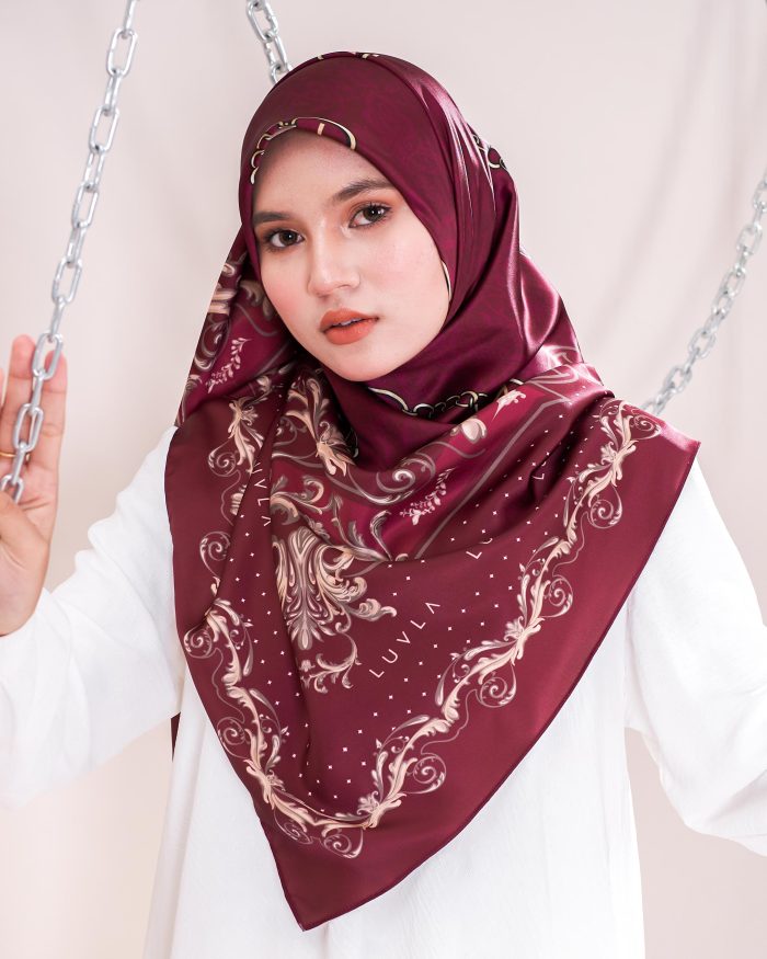 Tudung Bawal Satin Chainz - Byzantine