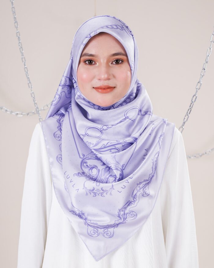 Tudung Bawal Satin Chainz - Trace - Image 7