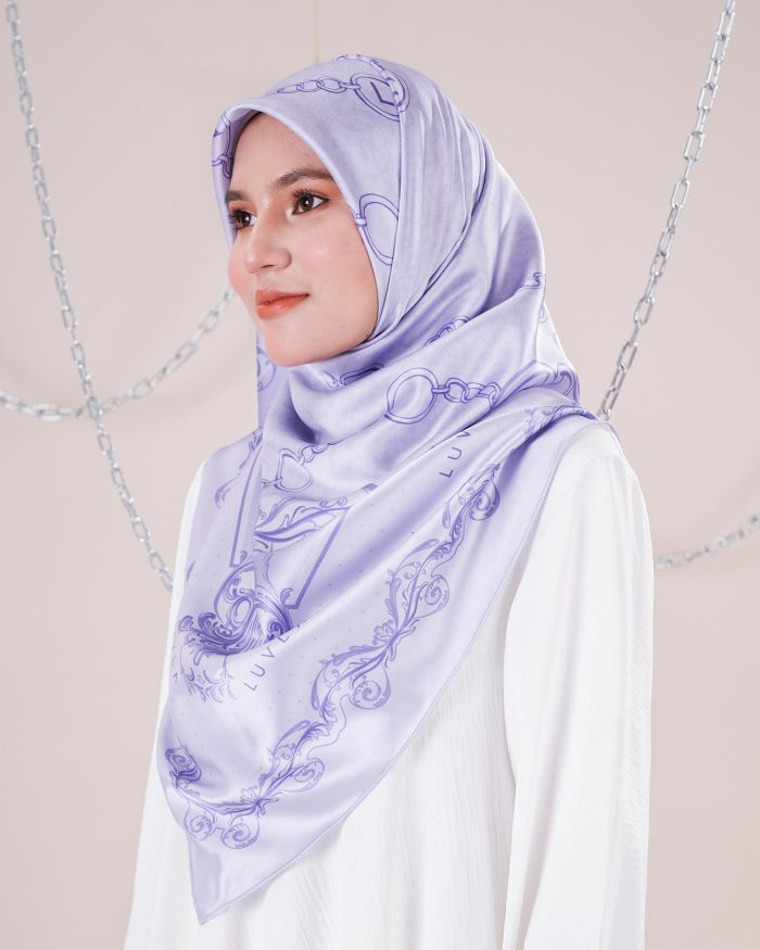 Tudung Bawal Satin Chainz - Trace - Image 6