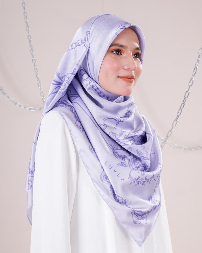 Tudung Bawal Satin Chainz - Trace - Image 5