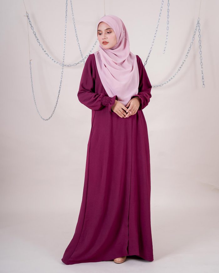 Dress Siti Nordiana - Maroon - Image 3