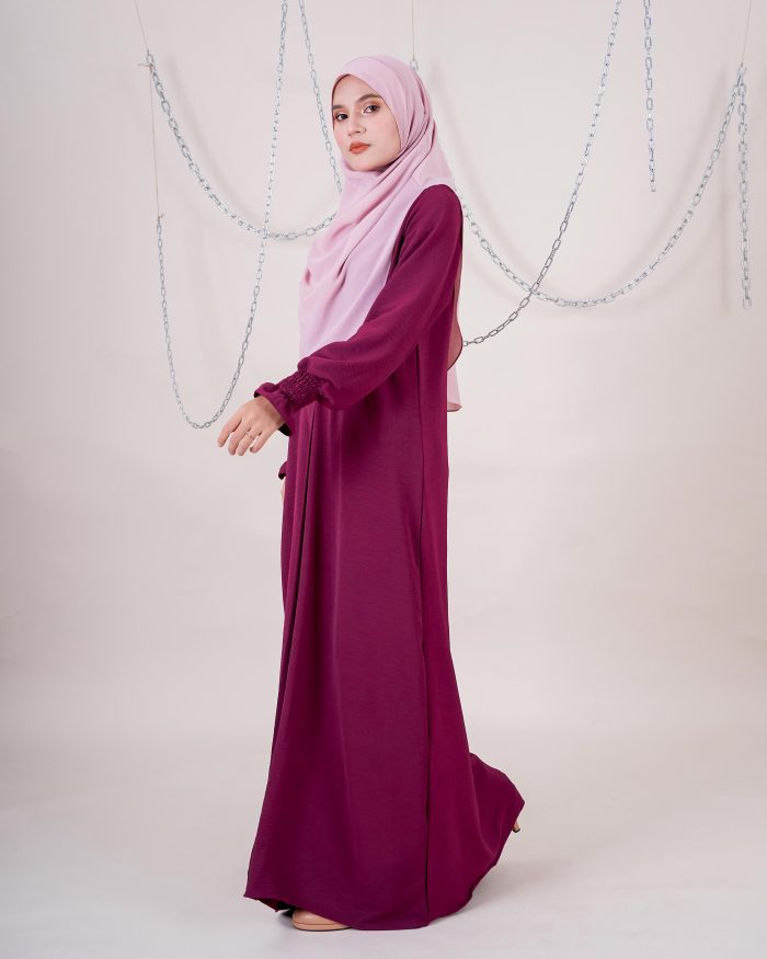 Dress Siti Nordiana - Maroon - Image 2