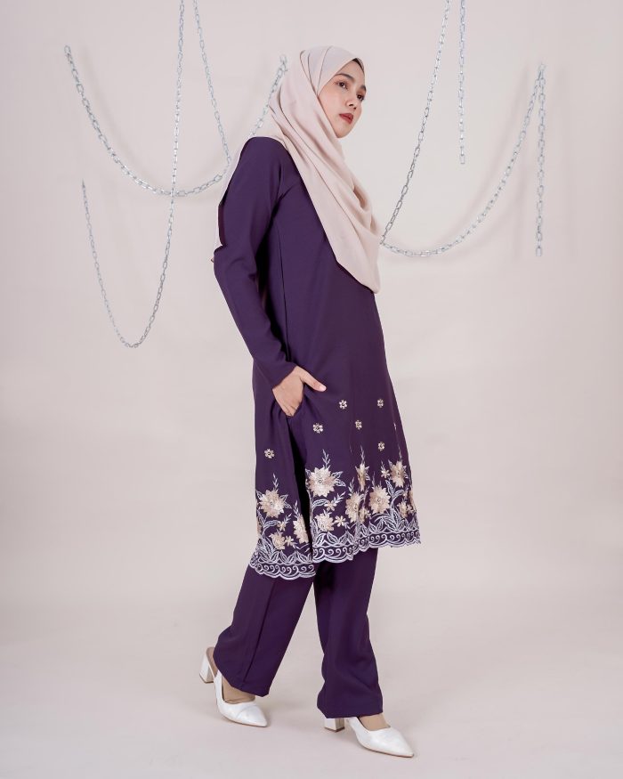 Baju Kurti Sonia - Begonia Eggplant - Image 2