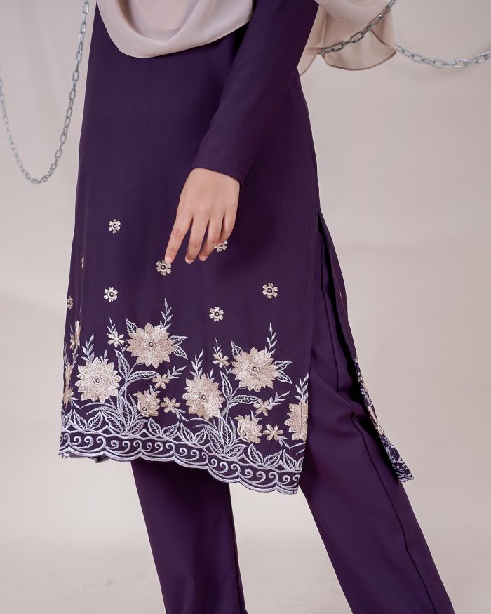 Baju Kurti Sonia - Begonia Eggplant - Image 6