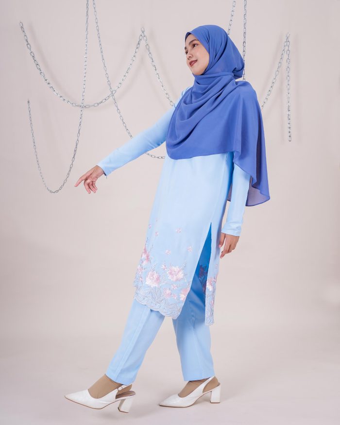 Baju Kurti Sonia - Begonia Skyblue - Image 2