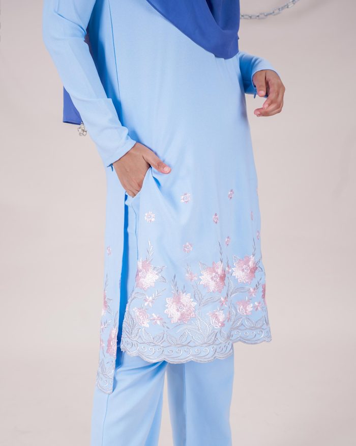 Baju Kurti Sonia - Begonia Skyblue - Image 5