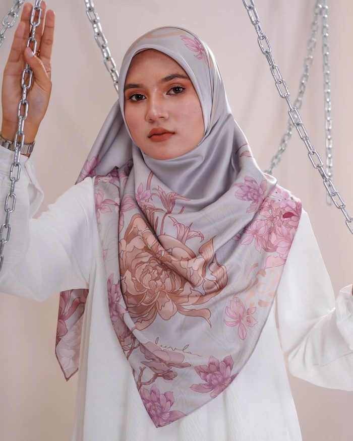 Tudung Bawal Satin Madonna - Cherish - Image 2