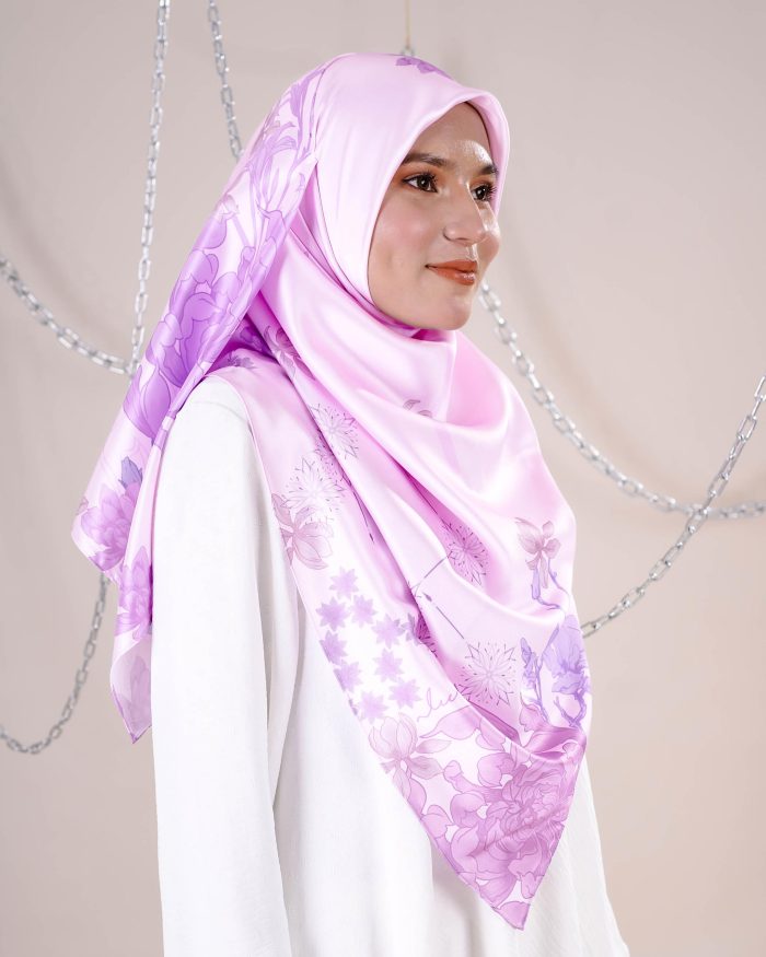 Tudung Bawal Satin Madonna - La Isla Bonita - Image 5