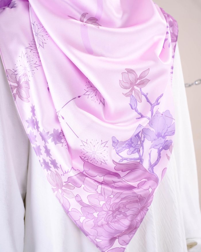 Tudung Bawal Satin Madonna - La Isla Bonita - Image 3