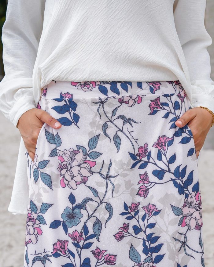 Skirt Printed Liora - Dahlia Beige - Image 4