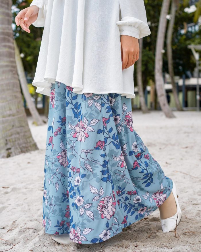 Skirt Printed Liora - Dahlia Turqoise