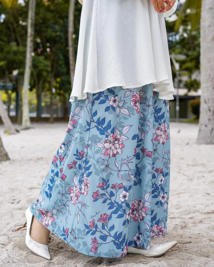 Skirt Printed Liora - Dahlia Turqoise - Image 3