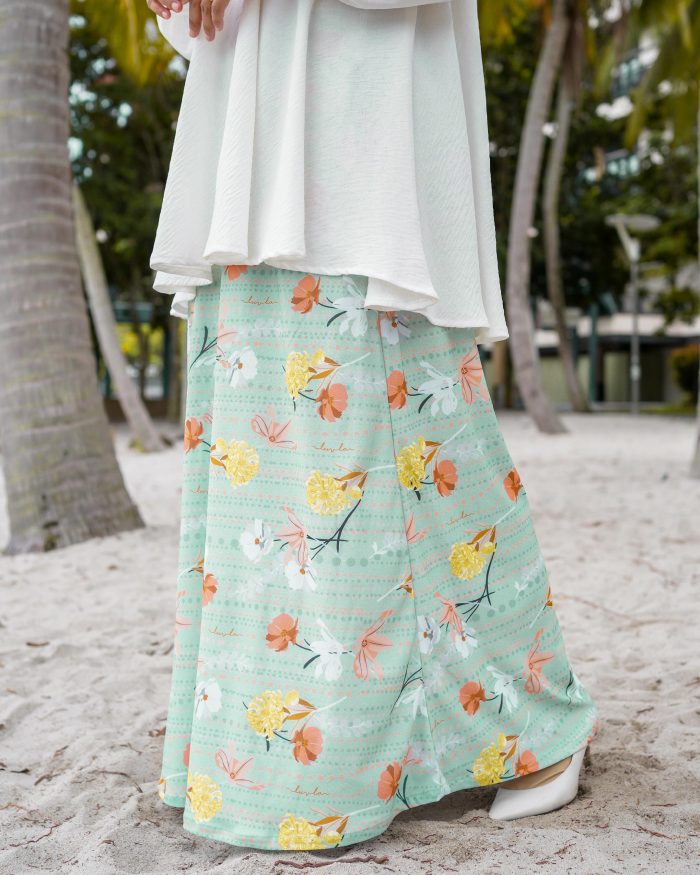 Skirt Printed Liora - Mint Fuji