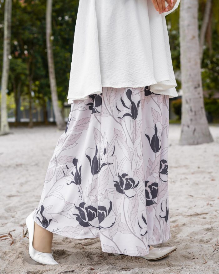 Skirt Printed Liora - Peony Beige