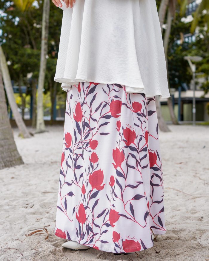 Skirt Printed Liora - Red Rose