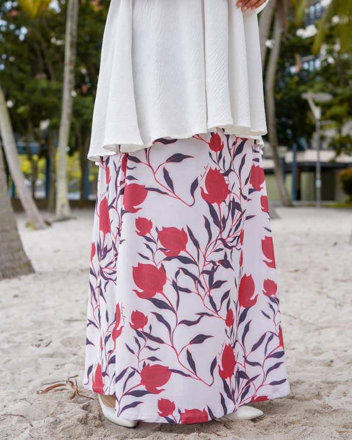 Skirt Printed Liora - Red Rose - Image 3