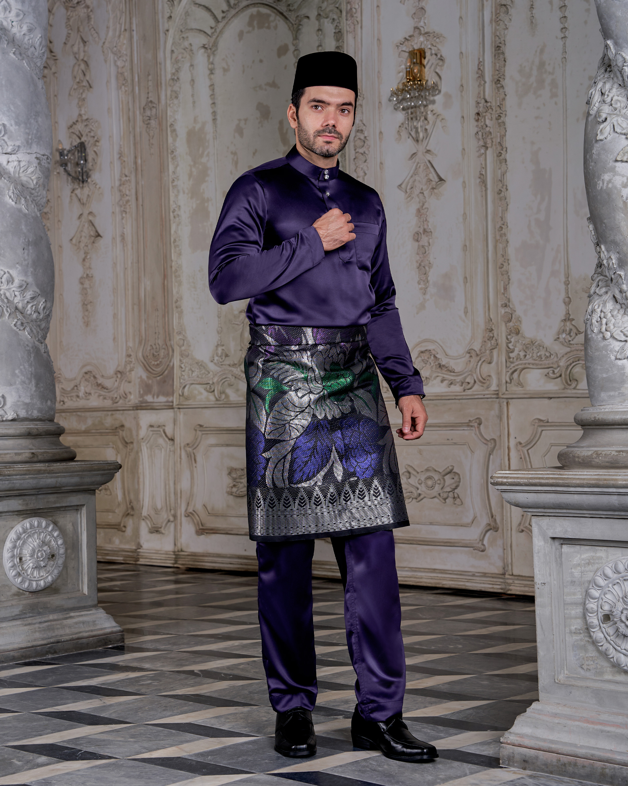 Baju Melayu Tailored Fit – Violet - Kualiti Designer, Harga Luarbiasa