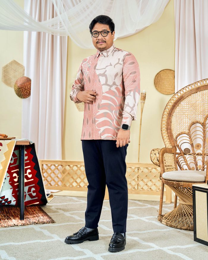 Baju Kemeja Batik Sultan 9.0 - Pawana Apricot Peachy - Image 2