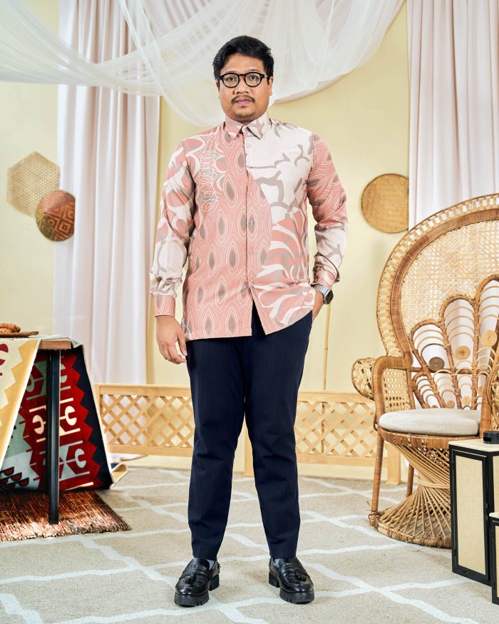 Baju Kemeja Batik Sultan 9.0 - Pawana Apricot Peachy