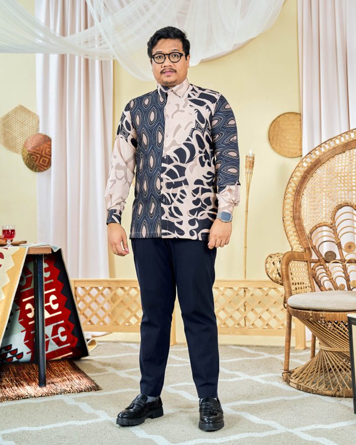 Baju Kemeja Batik Sultan 9.0 - Pawana Leather Black