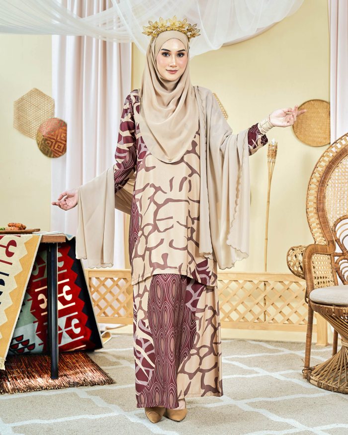 Baju Kurung Moden Batik Sultanah 9.0 - Pawana Brownies - Image 3