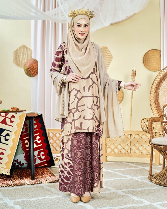 Baju Kurung Moden Batik Sultanah 9.0 - Pawana Brownies