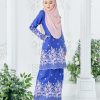 Baju Kurung Sulam Mahsuri - Rose Royal Blue - Image 2