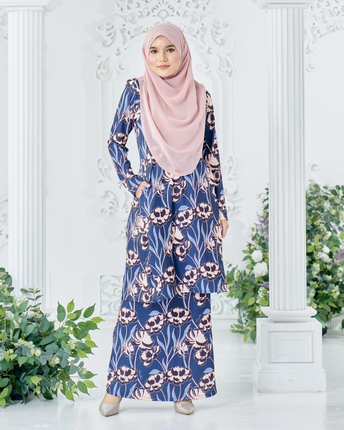 Baju Kurung Pahang Laura Printed 8.0 - Admiral Gladicius