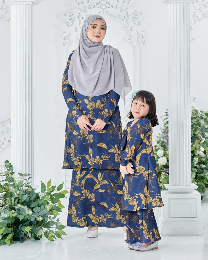 Baju Kurung Pahang Laura Printed 8.0 - Botanic Begonia - Image 4