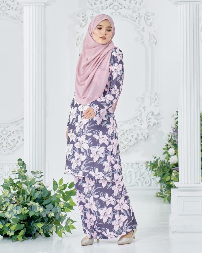 Baju Kurung Pahang Laura Printed 8.0 - Michelia