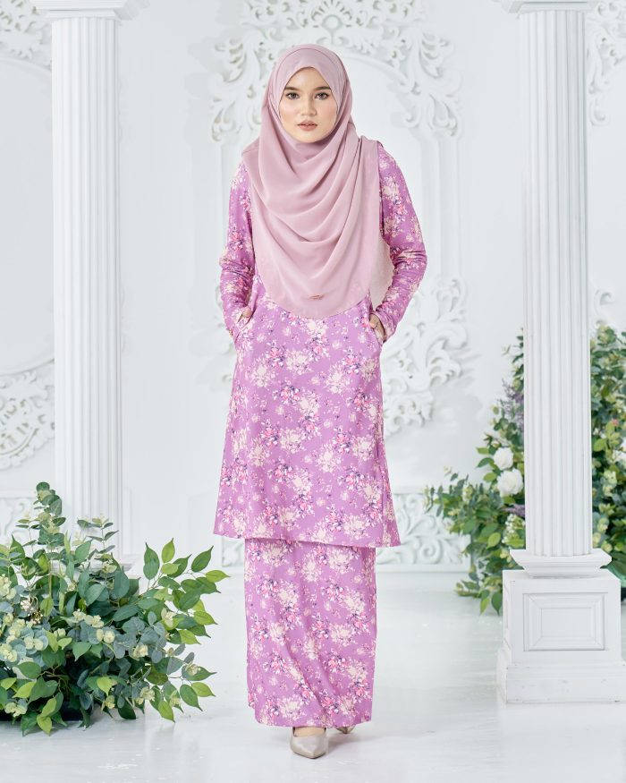 Baju Kurung Pahang Laura Printed 8.0 - Splash Blossom