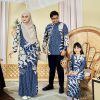 Baju Kurung Moden Batik Sultanah Kids 9.0 - Pawana Denim Blue - Image 5