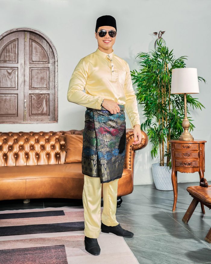 Baju Melayu Tailored Fit – Canary Yellow