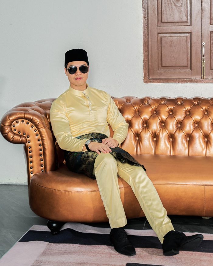 Baju Melayu Tailored Fit – Canary Yellow - Image 2