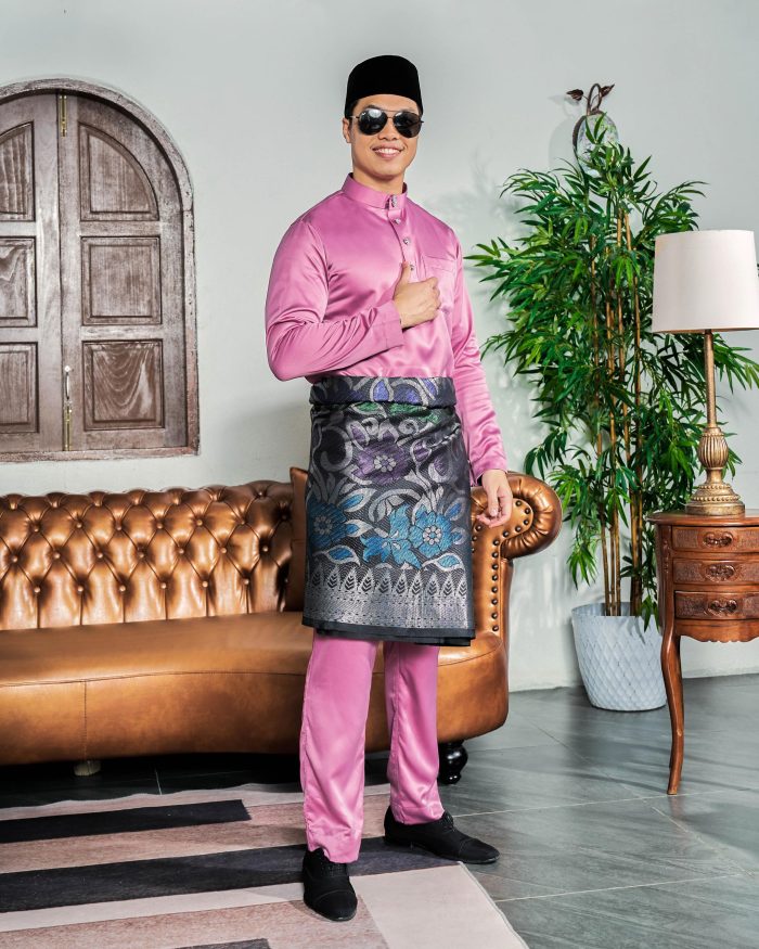 Baju Melayu Tailored Fit – Crotia Pink