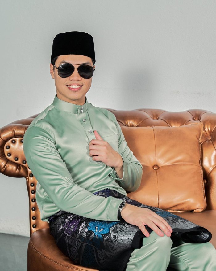 Baju Melayu Tailored Fit – Mint Green - Image 3