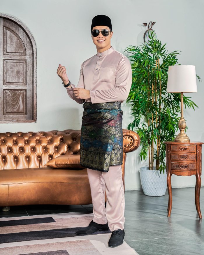 Baju Melayu Tailored Fit – Nude Champagne