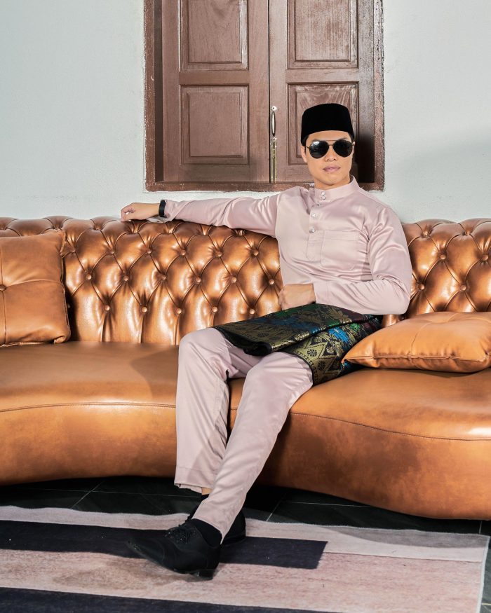 Baju Melayu Tailored Fit – Nude Champagne - Image 2