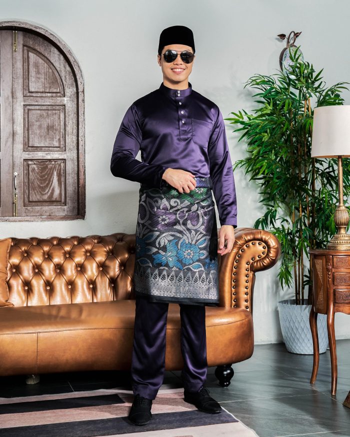 Baju Melayu Tailored Fit – Violet