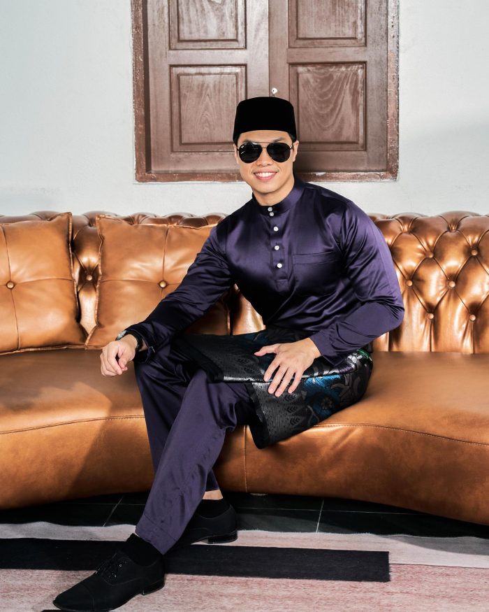 Baju Melayu Tailored Fit – Violet - Image 2