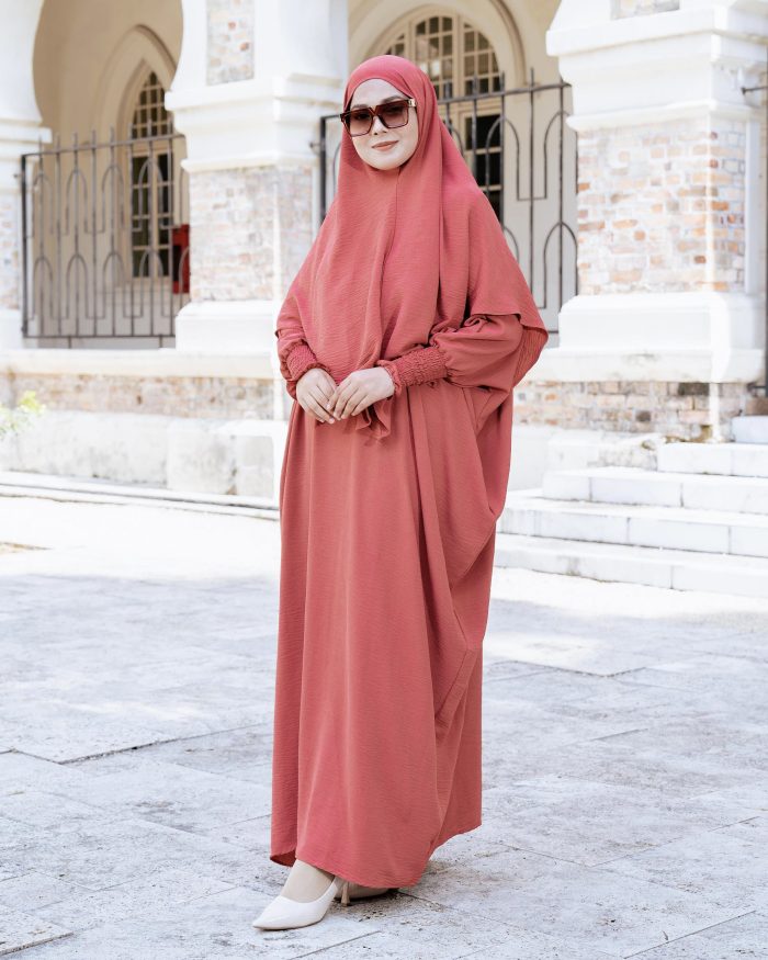 Abaya Kaftan Reyfa - Coral Rose