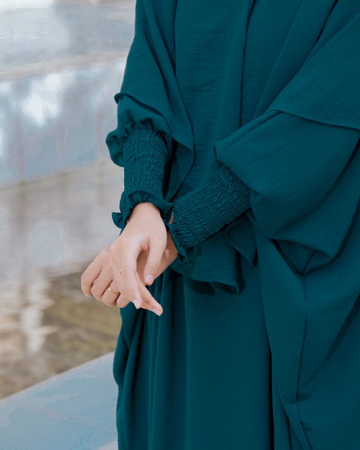 Abaya Kaftan Reyfa - Dark Pine - Image 3