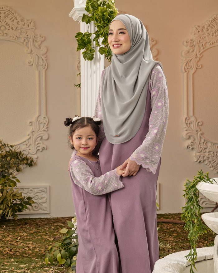 Abaya Lace Suhana - Periwinkle Purple - Image 5