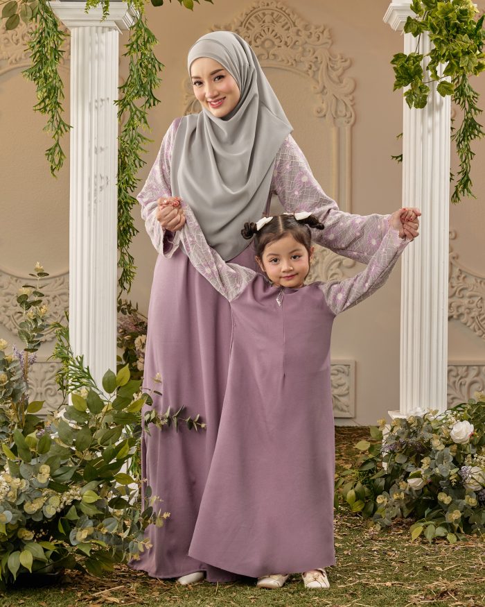 Abaya Lace Suhana - Periwinkle Purple - Image 6