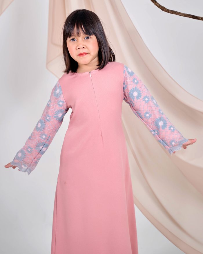 Abaya Lace Suhana Kids - Taffy Pink - Image 5