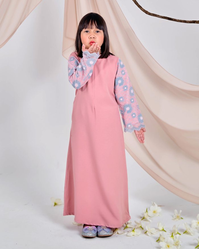 Abaya Lace Suhana Kids - Taffy Pink - Image 2