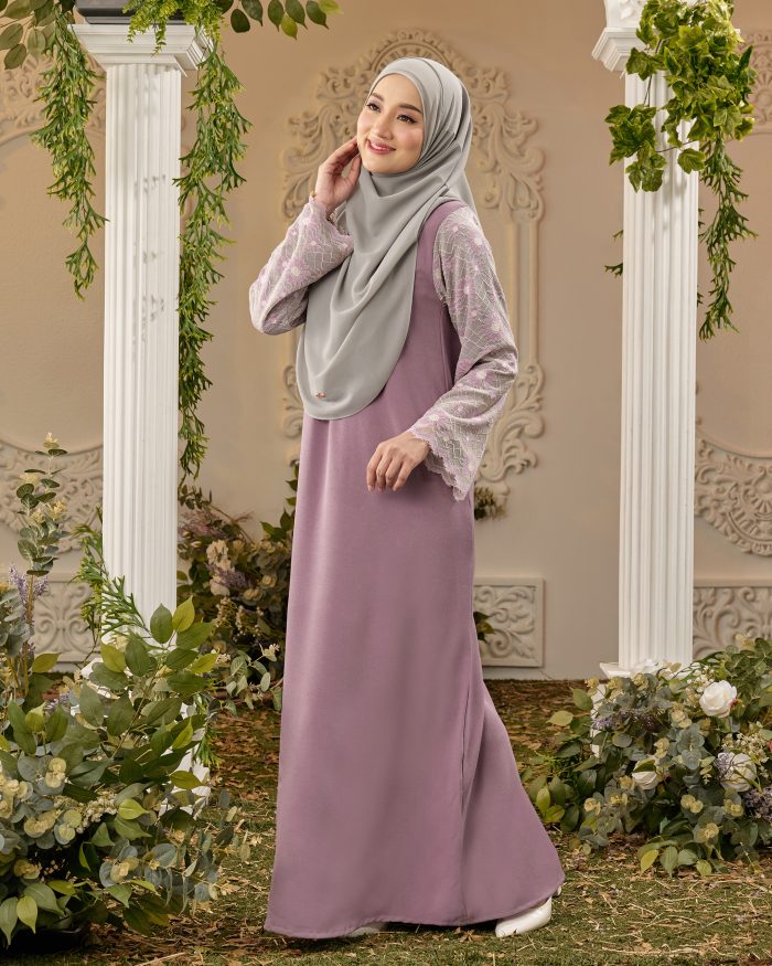 Abaya Lace Suhana - Periwinkle Purple