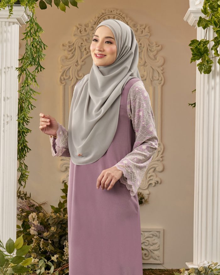 Abaya Lace Suhana - Periwinkle Purple - Image 4